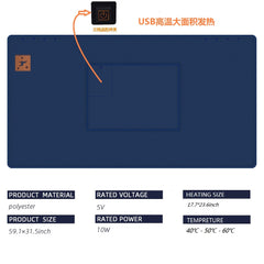 USB Heated Warm Fleece Shawl & Wrap Intelligent Electric Heating Blanket Kneepad for Home