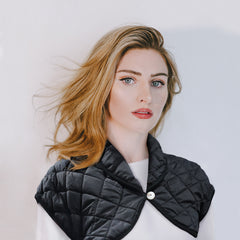 Warm shawl shouder warmer coat qulited lighted padding