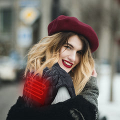 Warm shawl shouder warmer coat qulited lighted padding