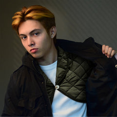 Warm shawl shouder warmer coat qulited lighted padding
