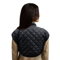 Warm shawl shouder warmer coat qulited lighted padding